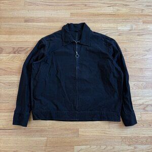 Paa Black Overdyed Big Ring Cotton Oversized Shirt